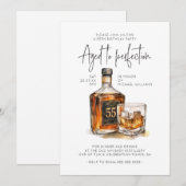 Uitnodiging voor Whiskey-feestje 55e verjaardag Ma (Voorkant / Achterkant)