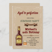 Uitnodiging voor whiskey gerijpt tot in de perfect (Voorkant / Achterkant)