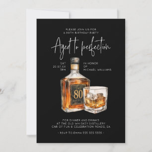 Uitnodiging voor Whiskeykenner Mannen 80e Verjaard