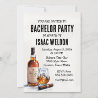 Uitnodiging voor Whisky Bachelorfeest