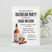 Uitnodiging voor Whisky Bachelorfeest (Staand voorkant)
