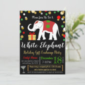 Uitnodiging voor White Elephant Exchange Party (Staand voorkant)
