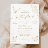 Uitnodiging voor White Gold Butterfly Bridal Showe