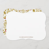 Uitnodiging voor White & Gold Kerstmis (Voorkant / Achterkant)