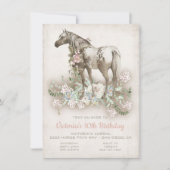 Uitnodiging voor White Horse Birthday Party (Voorkant)