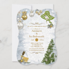 Uitnodiging voor White Kerstmis Bridal Party