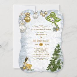 Uitnodiging voor White Kerstmis Bridal Party