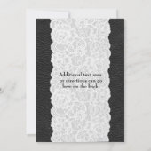 Uitnodiging voor White Lace & Black Leather-feest (Achterkant)