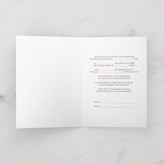 Uitnodiging voor White Rabbit Shower (Binnen)