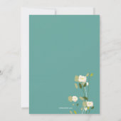 Uitnodiging voor White Rose Garland (Achterkant)