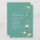 Uitnodiging voor White Rose Garland (Voorkant / Achterkant)