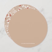 Uitnodiging voor White & Tan Kerstmis (Voorkant / Achterkant)