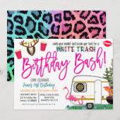 Uitnodiging voor White Trash Bash (Voorkant / Achterkant)