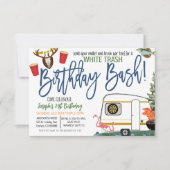 Uitnodiging voor White Trash Bash (Voorkant)