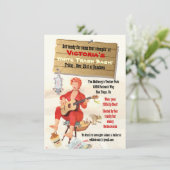 Uitnodiging voor White Trash Feest (Staand voorkant)