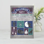 Uitnodiging voor 'Wicked Good Time Halloween-feest (Staand voorkant)
