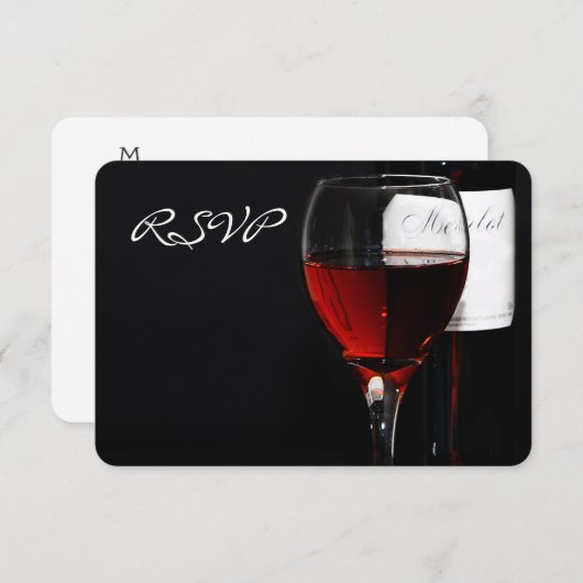 Uitnodiging voor wijn diner viering (Voorkant / Achterkant)