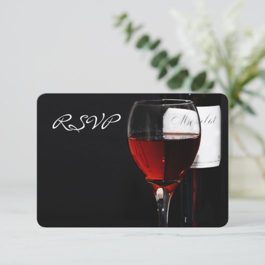 Uitnodiging voor wijn diner viering (Staand voorkant)