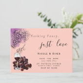 Uitnodiging voor wijn en druiven (Staand voorkant)