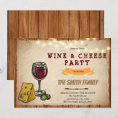 Uitnodiging voor wijn en kaas (Voorkant / Achterkant)