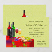 Uitnodiging voor wijn- en kaaspartijen (Voorkant / Achterkant)