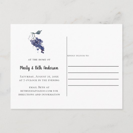 Uitnodiging voor wijn- en kaaspartijen (Achterkant)