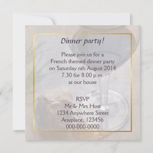 uitnodiging voor wijn en knoflook (Achterkant)