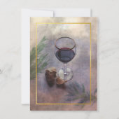 uitnodiging voor wijn en knoflook (Voorkant)