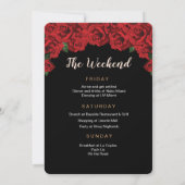 Uitnodiging voor wijn glas verjaardagsweekend itin (Achterkant)