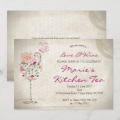 Uitnodiging voor wijn & kaas (Voorkant / Achterkant)