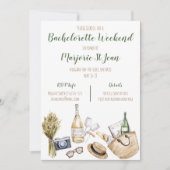 Uitnodiging voor wijnboerderij meisjesweekend (Voorkant)
