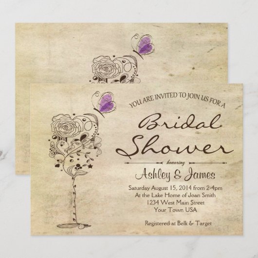 Uitnodiging voor wijnen en kazen (Voorkant / Achterkant)