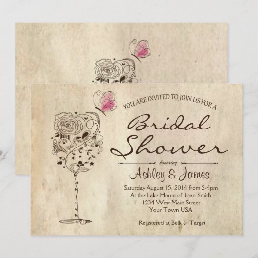 Uitnodiging voor wijnen en kazen (Voorkant / Achterkant)