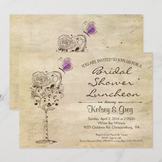 Uitnodiging voor wijnen en kazen (Voorkant / Achterkant)