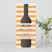 Uitnodiging voor wijnflesjes (Staand voorkant)