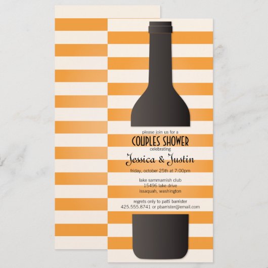 Uitnodiging voor wijnflesjes (Voorkant / Achterkant)