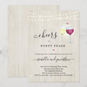 Uitnodiging voor wijnjubileumfeestje (Voorkant / Achterkant)