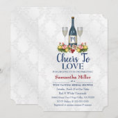 Uitnodiging voor wijnmakerij of bruidsdouche (Voorkant / Achterkant)