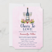 Uitnodiging voor wijnmakerij of bruidsdouche (Voorkant)