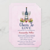 Uitnodiging voor wijnmakerij of bruidsdouche (Voorkant / Achterkant)