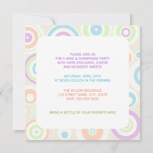 Uitnodiging voor wijnpartij (Achterkant)