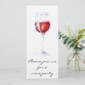 Uitnodiging voor wijnpartij (Staand voorkant)