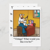 Uitnodiging voor wijnpartij "spectickles" (Voorkant / Achterkant)