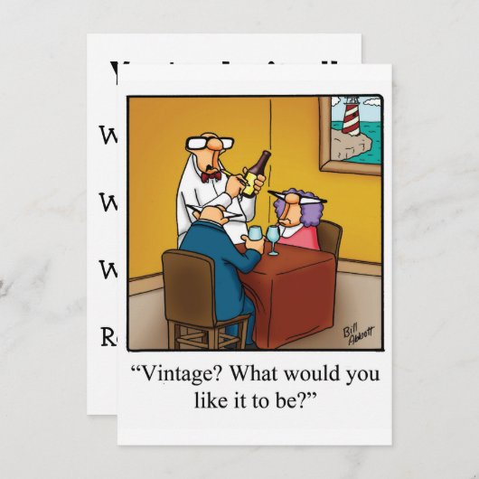 Uitnodiging voor wijnpartij "spectickles" (Voorkant / Achterkant)