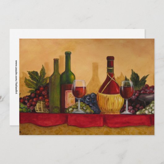 Uitnodiging voor wijnproeven (Voorkant / Achterkant)