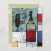 Uitnodiging voor wijnproeverij (Voorkant / Achterkant)