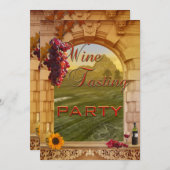 Uitnodiging voor wijnproeverij in wijngaard wijnma (Voorkant / Achterkant)