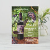 Uitnodiging voor wijnproeverij in wijnhuis (Staand voorkant)