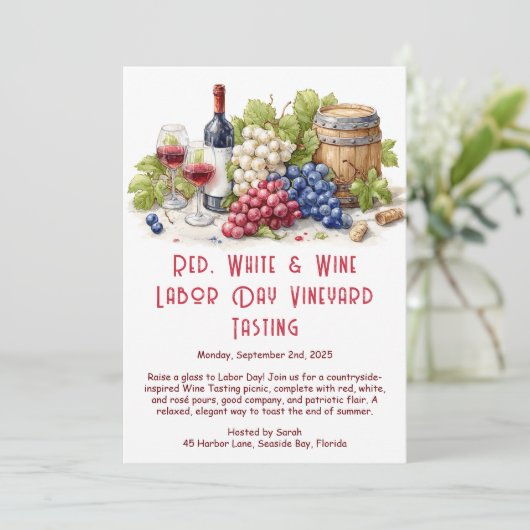 Uitnodiging voor wijnproeverij op de Dag van de Ar (Staand voorkant)