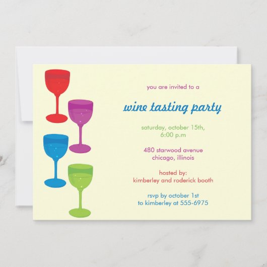 Uitnodiging voor wijnproevers (Voorkant)